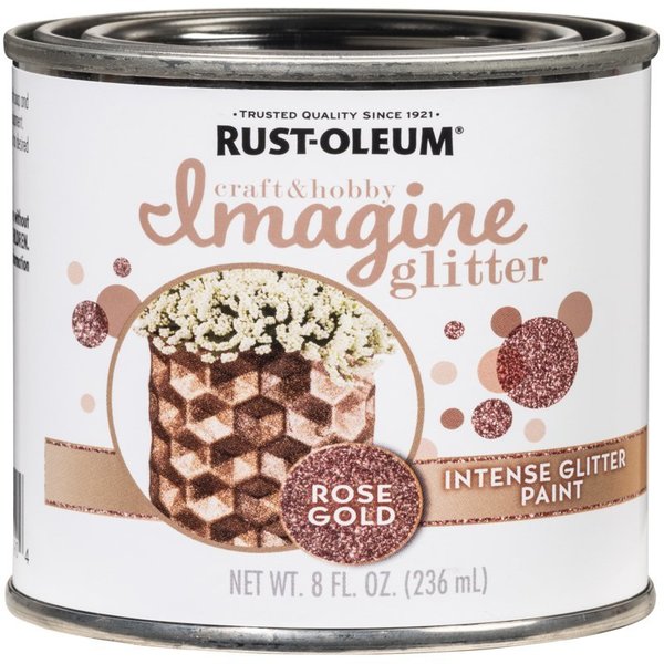 Krud Kutter Rust-Oleum Imagine Glitter Rose Gold Water-Based Glitter Paint Interior 8 oz 349200